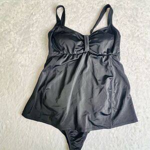 Motherhood Maternity Womens Black Lined Onepiece Tankini Swimsuit Size Small